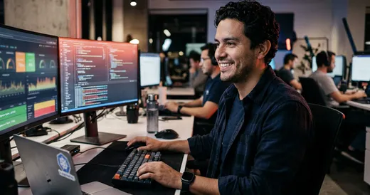 Estudiantes analizan despliegues y arquitecturas cloud en entornos colaborativos de diplomados en tecnología enfocados en automatización.