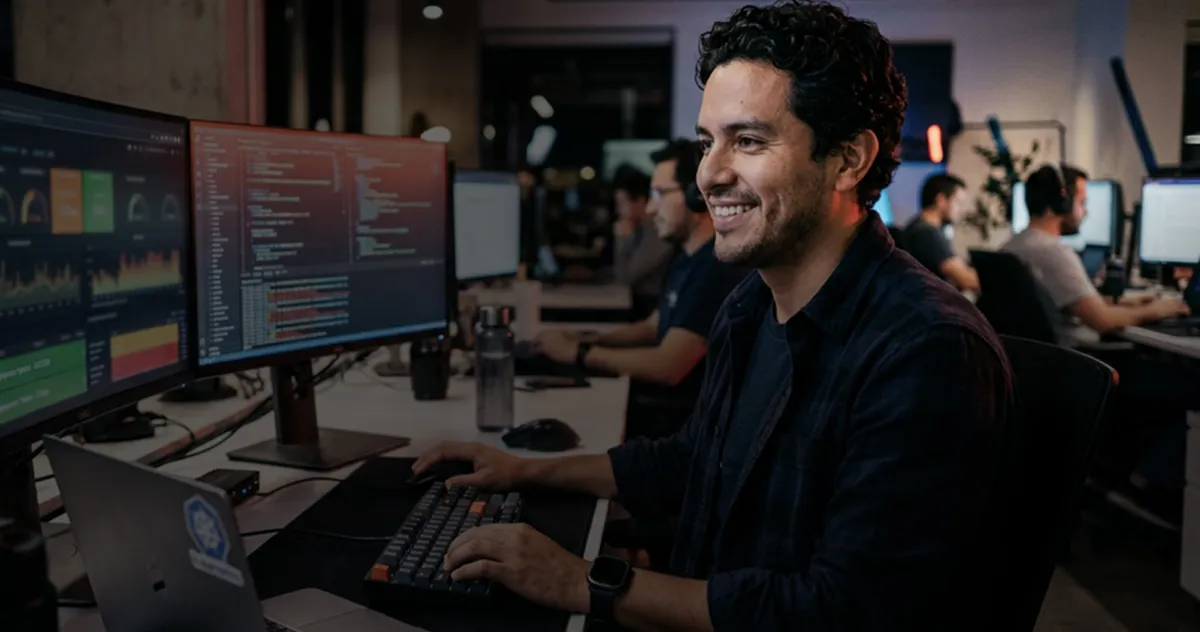 Estudiantes analizan despliegues y arquitecturas cloud en entornos colaborativos de diplomados en tecnología enfocados en automatización.